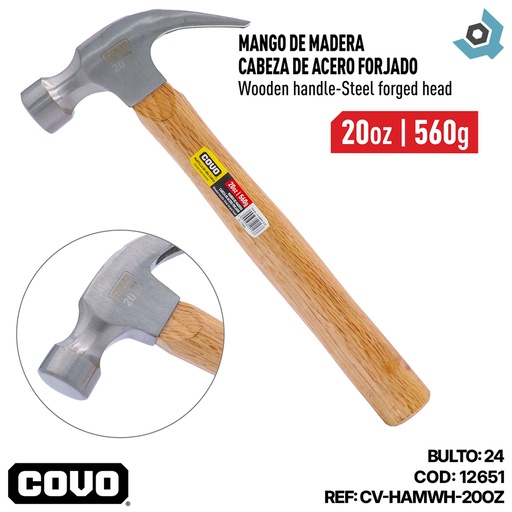 [12651] MARTILLO 20OZ COVO