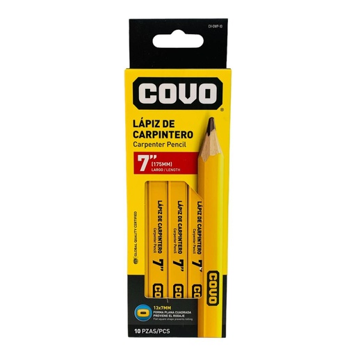 [12658] LAPIZ PARA CARPINTERO 7" 10 PZAS COVO