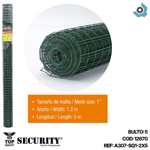 [12670] MALLA DE ALAMBRE SOLDADA SECURITY