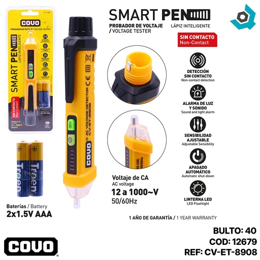 [12679] PROBADOR DE VOLTAJE SMART COVO