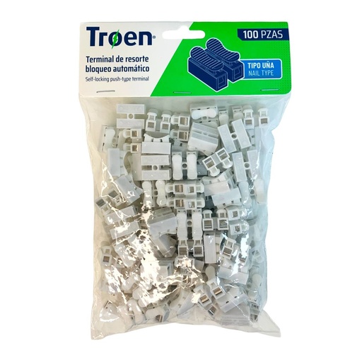 [12686] TERMINAL DE RESORTE 100 PZAS TROEN