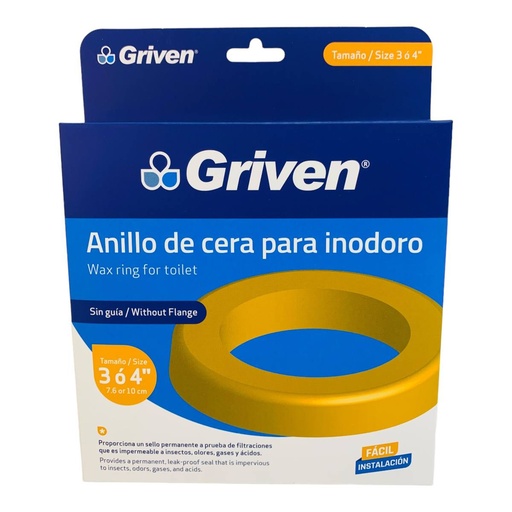 [12693] ANILLO DE CERA PARA INODORO 3" O 4" GRIVEN