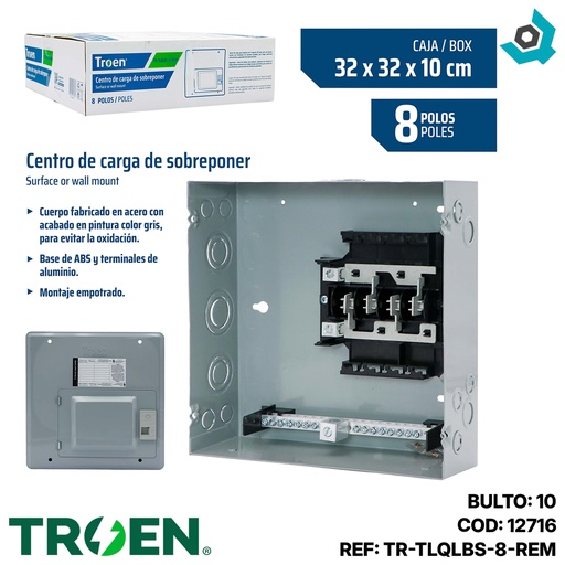 [12716] CAJERA ELECTRICA 8 CIRCUITOS THQL TROEN