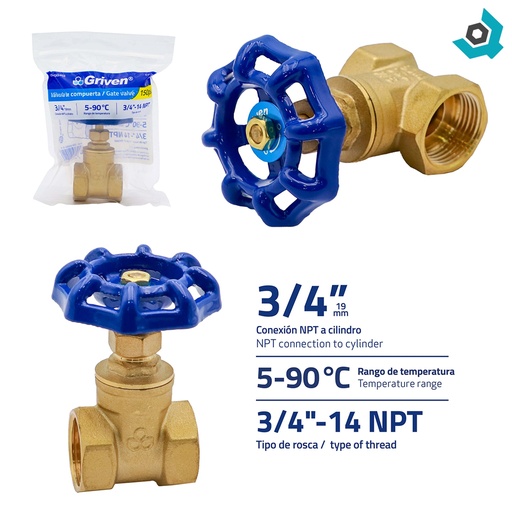 [12732] VALVULA COMPUERTA 3/4" GRIVEN