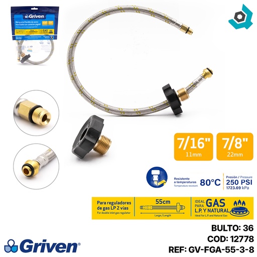 [12778] MANGUERA FLEXIBLE PARA GAS GRIVEN