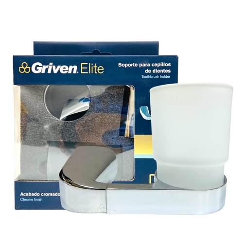 [12780] PORTA CEPILLO CROMADO GRIVEN ELITE