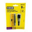 JUEGO DE PUNTAS CON EXTENSION 9 PZAS PARA DESTORNILLADOR COVO