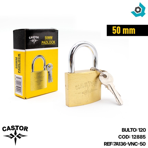 [12885] CANDADO 50MM CASTOR