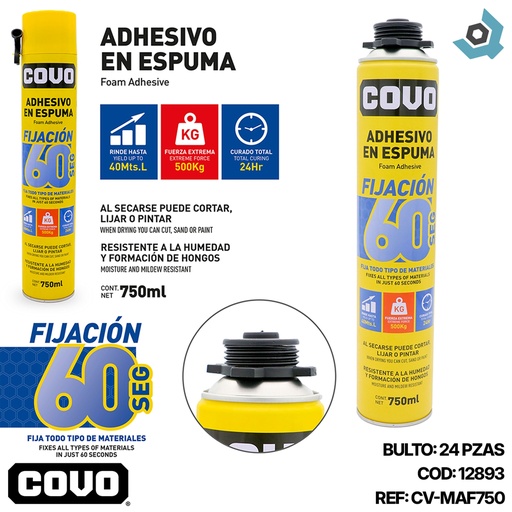 [12893] FIJATODO 60 SEGUNDOS 750ML COVO