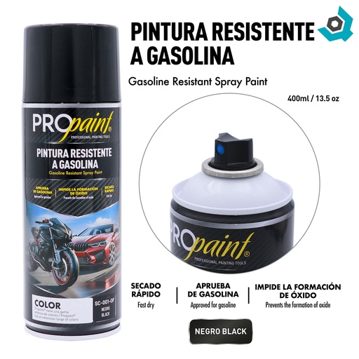 [12905] PINTURA EN SPRAY R.A.G NEGRO BRILLANTE PRO PAINT