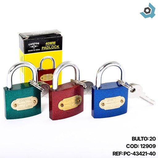 [12909] CANDADO 40MM CASTOR