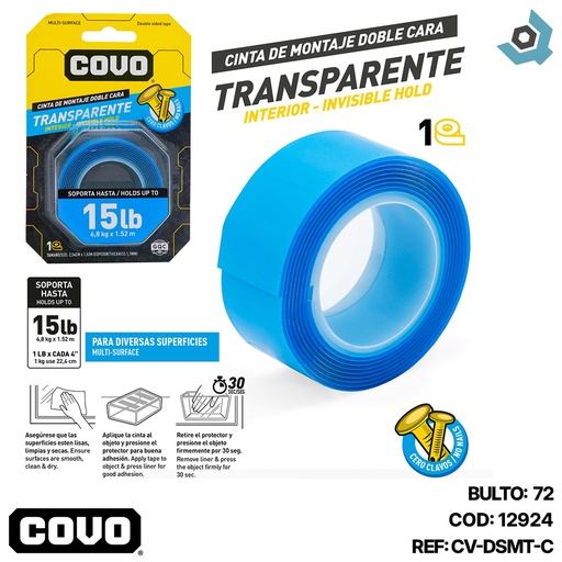 [12924] CINTA DOBLE FAZ 15LB COVO