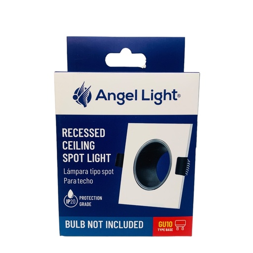 [12978] BASE DE LAMPARA TIPO SPOT CUADRADA EMPOTRAR GU10 ANGEL LIGHT