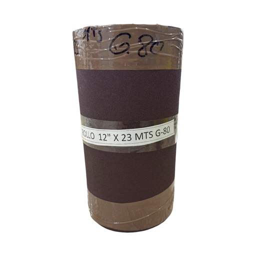 [13014] ROLLO DE LIJA 12" X 23MTS GRANO 80 DEERFOS