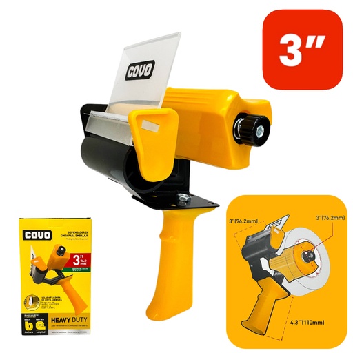 [13040] DISPENSADOR DE CINTA PARA EMBALAJE 3" COVO