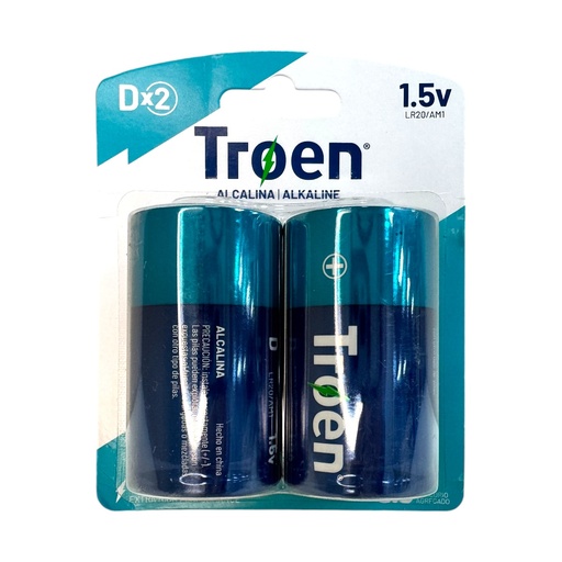 [13054] BATERIAS D ALCALINAS 2PZAS TROEN