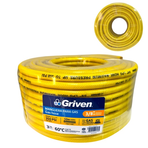 [13085] MANGUERA PARA GAS 3/8" 50M GRIVEN