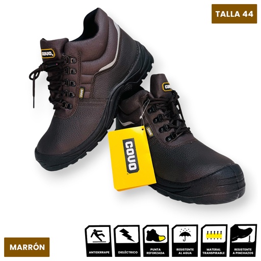[13161] BOTAS DE SEGURIDAD INDUSTRIAL TALLA 44 COVO