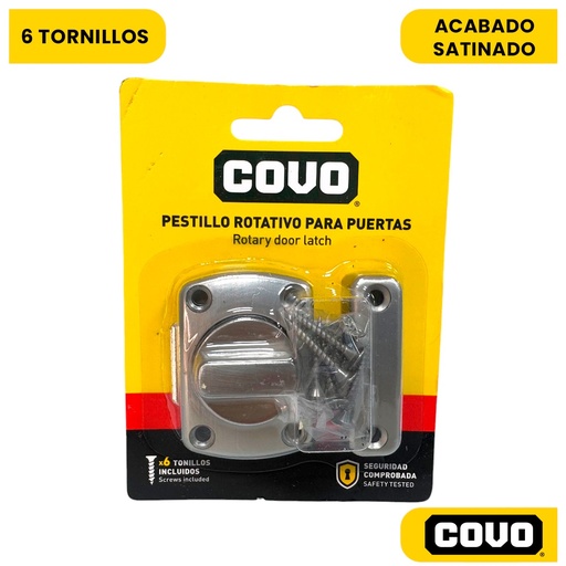 [13233] CERRADURA ROTATIVA PARA PUERTAS SATINADO COVO