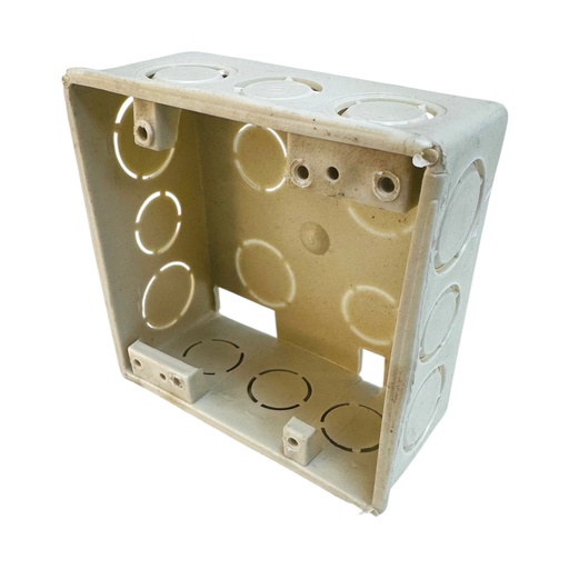 [13242] CAJETIN ELECTRICO 4"X4" DE PVC BLANCO