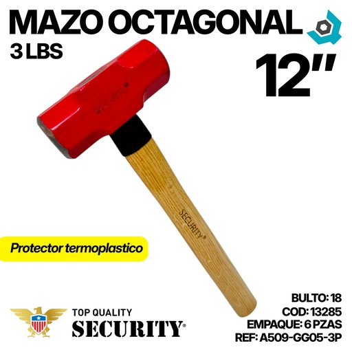 [13285] MAZO OCTAGONAL 3LBS 12" SECURITY
