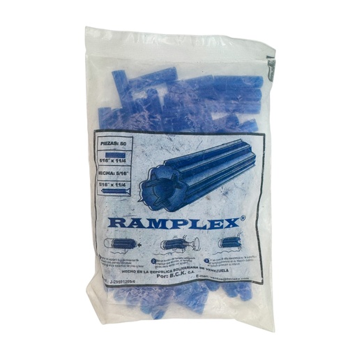 [13297] RAMPLUG 5/16" 50 PZAS AZUL RAMPLEX