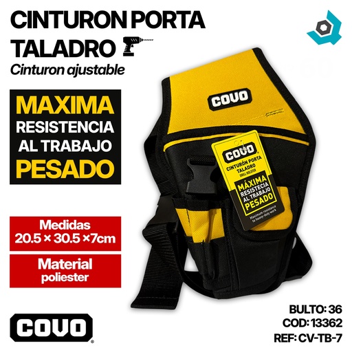 [13362] CINTURON PORTA TALADRO COVO