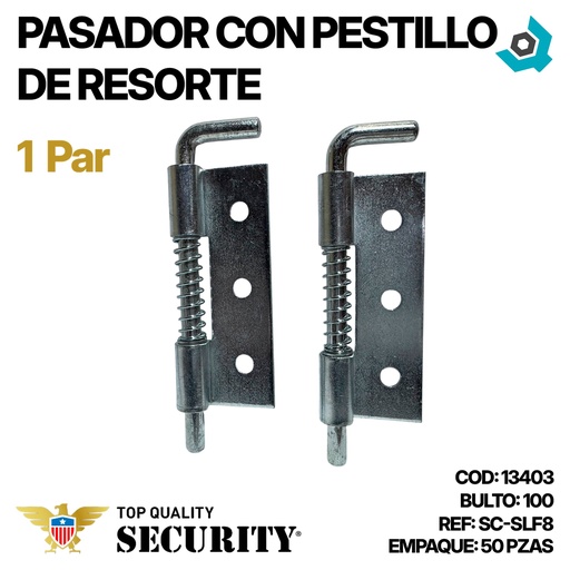 [13403] PASADOR CON PESTILLO DE RESORTE SECURITY
