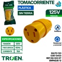 TOMACORRIENTE 125V PLASTICA SIN TIERRA TROEN