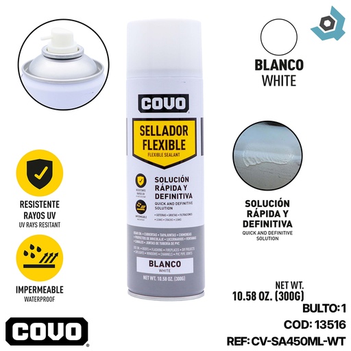 [13516] SELLADOR FLEXIBLE BLANCO 300G COVO