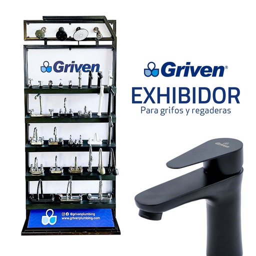 [POP065] EXHIBIDOR PARA GRIFERÍAS Y REGADERAS GRIVEN DOBLE CARA