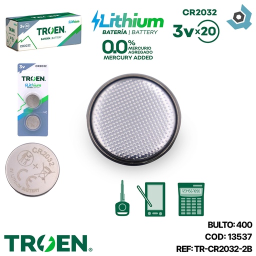 [13537] BATERIA LITHIUM 3V X 20 TROEN