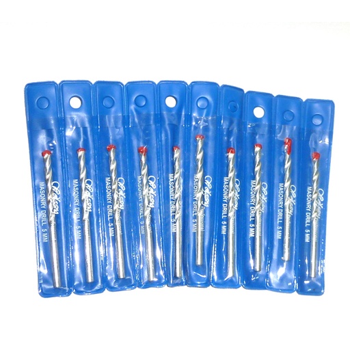 [0511] MECHAS PARA CONCRETO 5MM 10 PZAS WOLFGANG