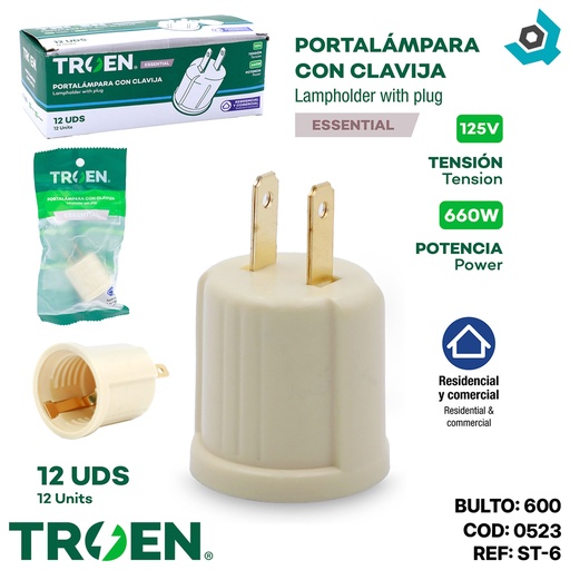 [0523] PROBADOR DE BOMBILLO ROSCA E27 TROEN