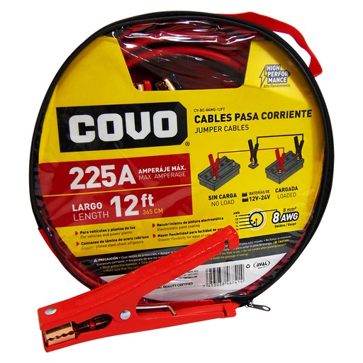 [10002] CABLE AUXILIAR 8 AWG 12FT COVO