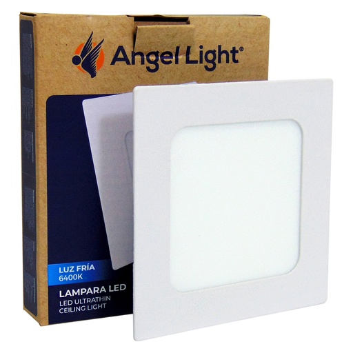 [10009] LAMPARA LED PARA EMPOTRAR CUADRADA 6W 4" LUZ FRIA ANGEL LIGHT
