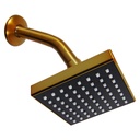 REGADERA PARA BANO 4" CUADRADA DORADA GRIVEN GOLDEN