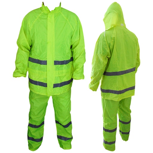 [10030] CAPOTE IMPERMEABLE VERDE FOSFORESCENTE SECURITY