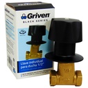 LLAVE PARA DUCHA 1/2" INDIVIDUAL GRIVEN BLACK