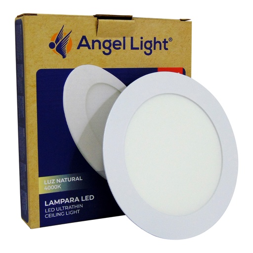 [10072] LAMPARA LED PARA EMPOTRAR REDONDA 9W 5.7" LUZ NATURAL ANGEL LIGHT