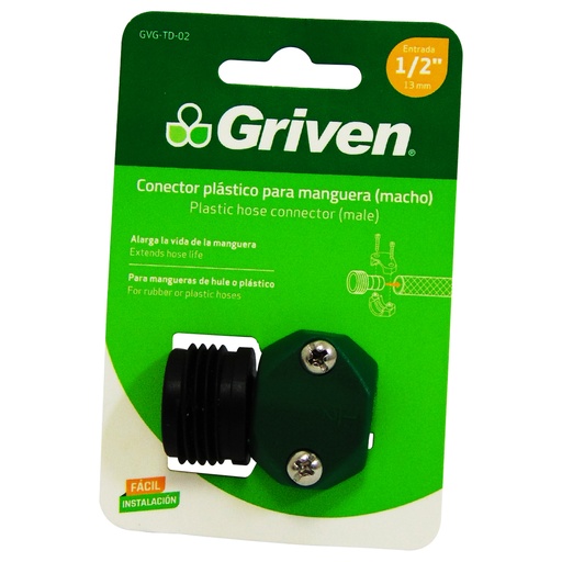 [10074] CONECTOR PARA MANGUERAS 1/2" MACHO GRIVEN
