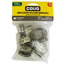ABRAZADERAS 5/8" A 1 1/4" DE ACERO INOXIDABLE COVO