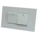 APAGADOR DOBLE 3 WAY BLANCO TROEN