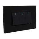 APAGADOR TRIPLE 3 WAY NEGRO TROEN
