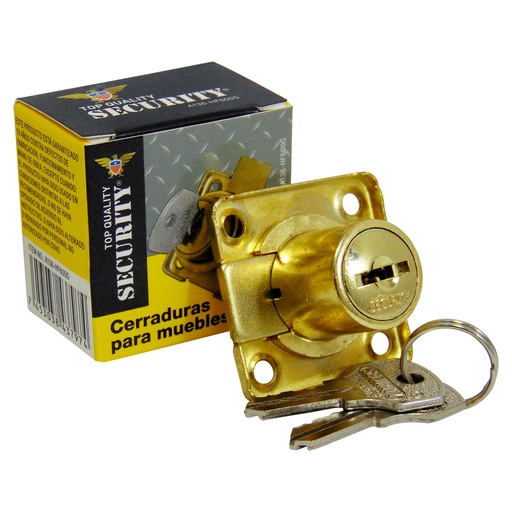 [10120] CERRADURA PARA GAVETAS DORADA SECURITY