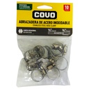 ABRAZADERAS 1/2" A 3/4" DE ACERO INOXIDABLE COVO
