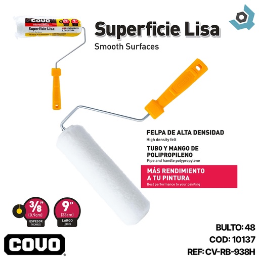 [10137] RODILLO 9" PARA PINTAR CON FUNDA COVO