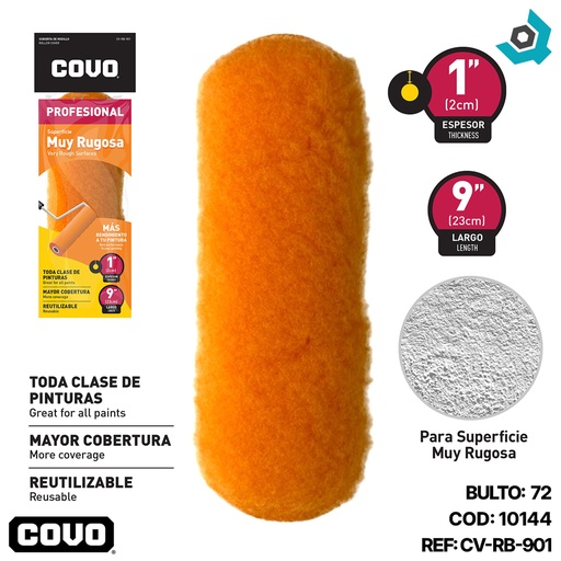 [10144] FUNDA PARA RODILLO 9" MUY RUGOSA COVO