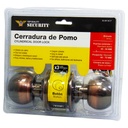 CERRADURA PARA DORMITORIO DE POMO BRONCE SECURITY