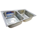 FREGADERO DOBLE 80CM X 47CM ACERO INOXIDABLE GRIVEN